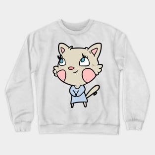 Happy Cartoon Cat Crewneck Sweatshirt